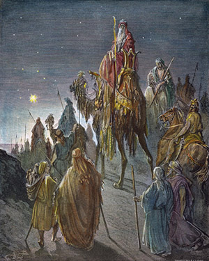 El viaje de los Magos - Gustave Dore